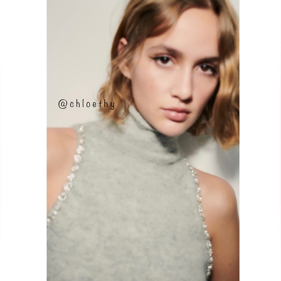 Zara Tops Zara Sleeveless Jewel Knit Top Poshmark